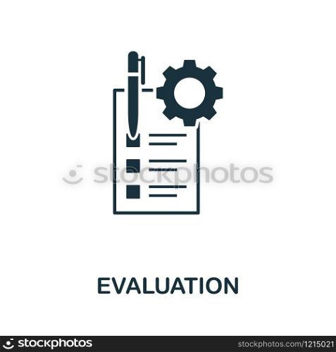 Evaluation vector icon illustration. Creative sign from quality control icons collection. Filled flat Evaluation icon for computer and mobile. Symbol, logo vector graphics.. Evaluation vector icon symbol. Creative sign from quality control icons collection. Filled flat Evaluation icon for computer and mobile