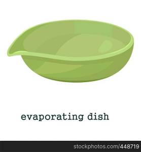 Evaporating dish icon. Cartoon illustration of evaporating dish vector icon for web isolated on white background. Evaporating dish icon, cartoon style