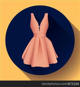 evening woman dress icon vector Flat style. woman dress icon vector