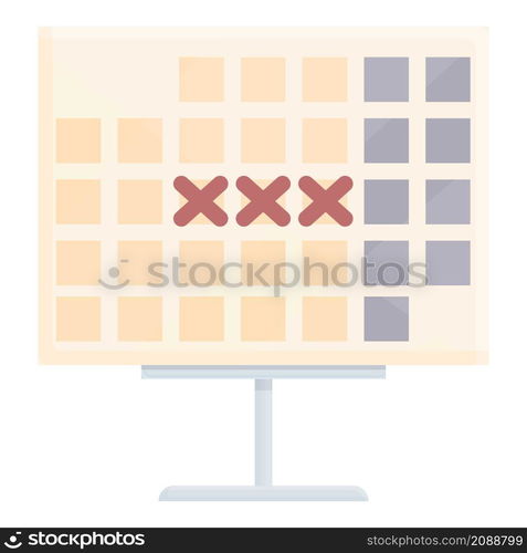 Event calendar icon cartoon vector. Week schedule. Meeting planner. Event calendar icon cartoon vector. Week schedule