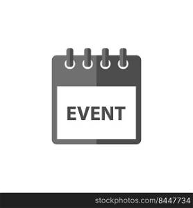 Event calendar icon vector in modern flat style for web