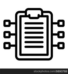Event clipboard icon. Outline event clipboard vector icon for web design isolated on white background. Event clipboard icon, outline style