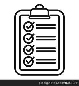 Event clipboard task icon outline vector. List planner. Time business. Event clipboard task icon outline vector. List planner