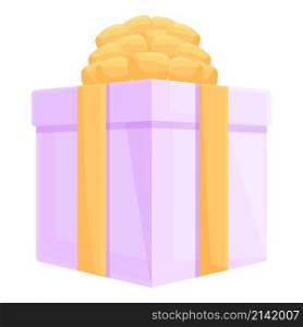 Event gift box icon cartoon vector. Present package. Party surprise. Event gift box icon cartoon vector. Present package