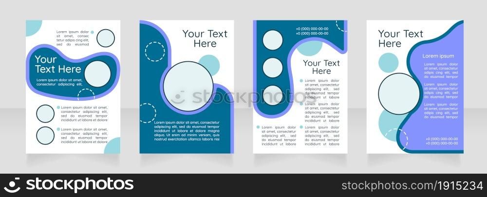 Event marketing blank brochure layout design. Driving awareness. Vertical poster template set with empty copy space for text. Premade corporate reports collection. Editable flyer paper pages. Event marketing blank brochure layout design