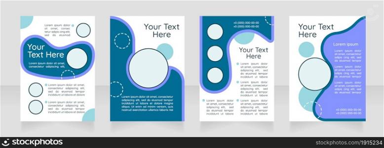 Event marketing blank brochure layout design. Driving awareness. Vertical poster template set with empty copy space for text. Premade corporate reports collection. Editable flyer paper pages. Event marketing blank brochure layout design