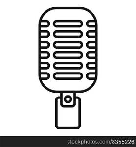 Event music microphone icon outline vector. Business time. Task meeting. Event music microphone icon outline vector. Business time