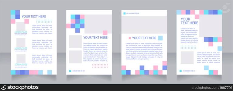 Event planning service advertisement blank brochure layout design. Vertical poster template set with empty copy space for text. Premade corporate reports collection. Editable flyer paper pages. Event planning service advertisement blank brochure layout design
