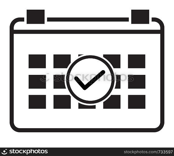 event schedule icon on white background. event schedule sign. flat style.