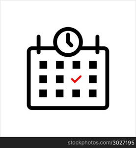 Event Schedule Icon, Planner Vector Art Illustration. Event Schedule Icon, Planner