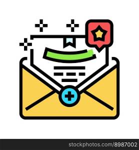 event triggered email color icon vector. event triggered email sign. isolated symbol illustration. event triggered email color icon vector illustration