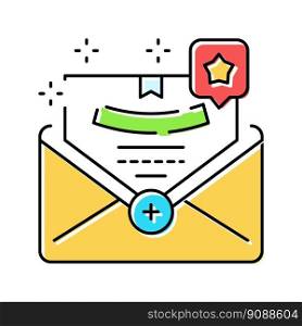event triggered email color icon vector. event triggered email sign. isolated symbol illustration. event triggered email color icon vector illustration