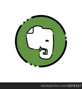 Evernote icon design vector