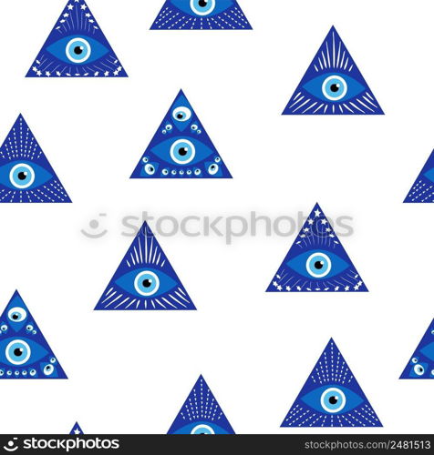 Evil eye magic seam≤ss pattern. Symbol of protection, Turkish souvenir.. Evil eye magic seam≤ss pattern. Symbol of protection, Turkish souvenir