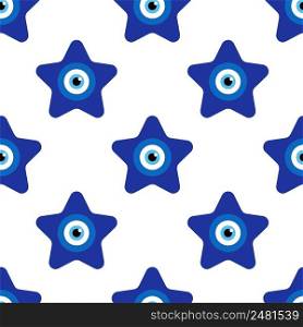 Evil eye magic seamless pattern. Symbol of protection, Turkish souvenir.. Evil eye magic seamless pattern. Symbol of protection, Turkish souvenir