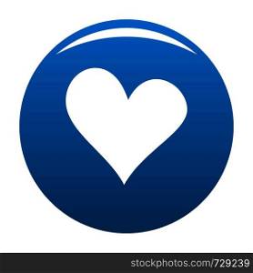 Evil heart icon. Simple illustration of evil heart vector icon for any design blue. Evil heart icon vector blue