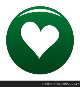 Evil heart icon. Simple illustration of evil heart vector icon for any design green. Evil heart icon vector green