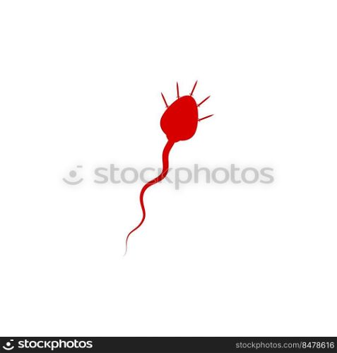 evil sperm logo illustration design