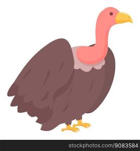 Evil vulture icon cartoon vector. Nature bird. Africa griffin. Evil vulture icon cartoon vector. Nature bird