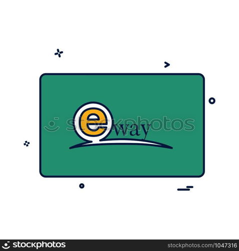 Eway design card vector
