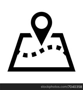 Exact location on map, icon on isolated background