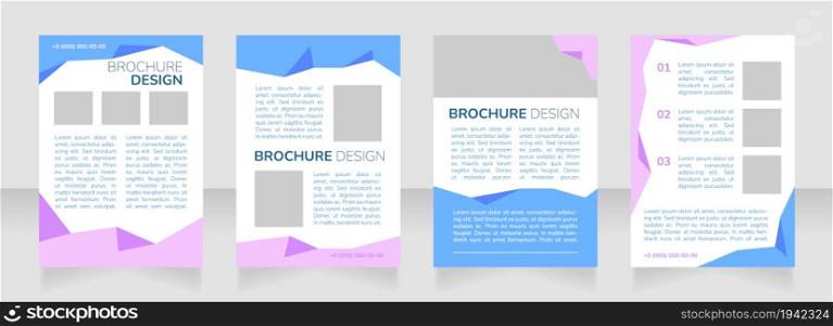 Exam preparation courses blank brochure layout design. College admission. Vertical poster template set with empty copy space for text. Premade corporate reports collection. Editable flyer paper pages. Exam preparation courses blank brochure layout design