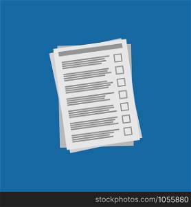 Exam, test lists papers icon. Vector eps10
