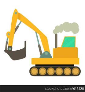 Excavator icon. Cartoon illustration of excavator vector icon for web. Excavator icon, cartoon style