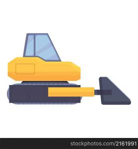 Excavator icon cartoon vector. Industry construction. Work mine. Excavator icon cartoon vector. Industry construction