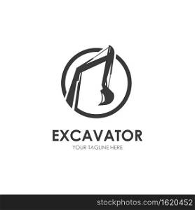 Excavator logo illustration vector design
