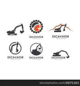 Excavator logo illustration vector design