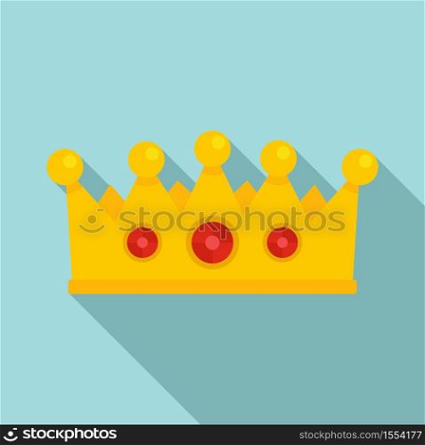 Excellence crown icon. Flat illustration of excellence crown vector icon for web design. Excellence crown icon, flat style