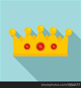 Excellence crown icon. Flat illustration of excellence crown vector icon for web design. Excellence crown icon, flat style