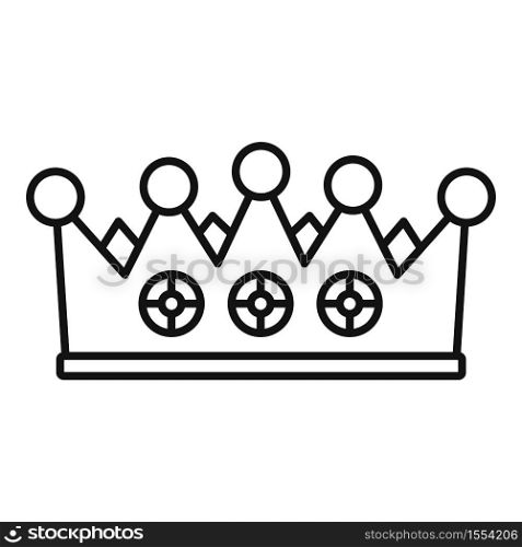 Excellence crown icon. Outline excellence crown vector icon for web design isolated on white background. Excellence crown icon, outline style