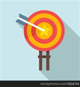 Excellence target icon. Flat illustration of excellence target vector icon for web design. Excellence target icon, flat style