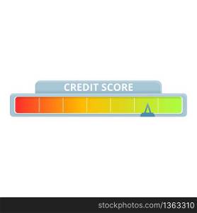 Excellent credit score icon. Cartoon of excellent credit score vector icon for web design isolated on white background. Excellent credit score icon, cartoon style