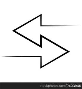 Exchange arrow swap line move icon, vector logo update sign