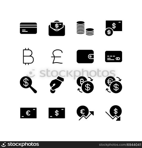 Exchange currency concept - Coins and banknotes
