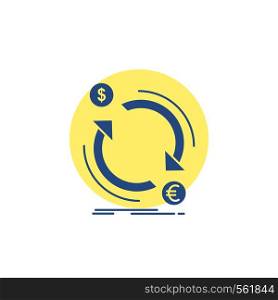 exchange, currency, finance, money, convert Glyph Icon.. Vector EPS10 Abstract Template background