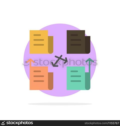 Exchange, File, Folder, Data, Privacy Abstract Circle Background Flat color Icon