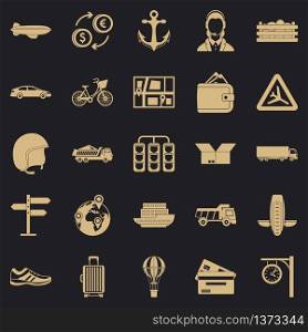Exchange icons set. Simple set of 25 exchange vector icons for web for any design. Exchange icons set, simple style