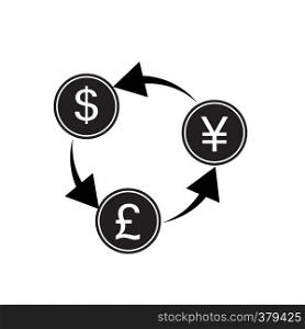 exchange money on white background. exchange money sign. flat style. exchange money icon for your web site design, logo, app, UI.