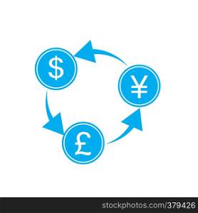 exchange money on white background. exchange money sign. flat style. exchange money icon for your web site design, logo, app, UI.