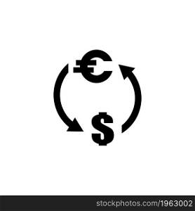 Exchange Money vector icon. Simple flat symbol on white background. Exchange icon flat