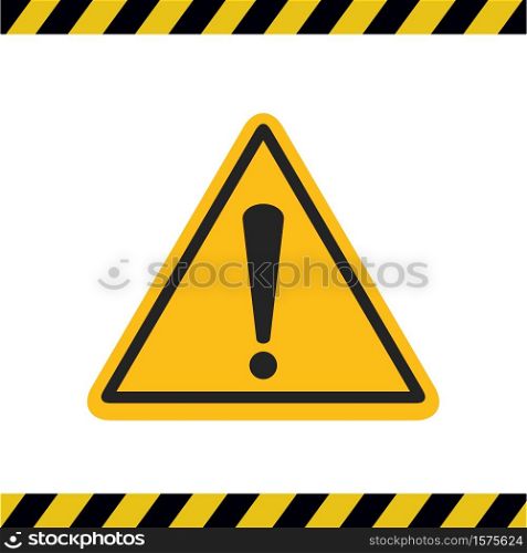 Exclamation Mark,danger warning sign, emergency alert,caution sign,vector icon illustration