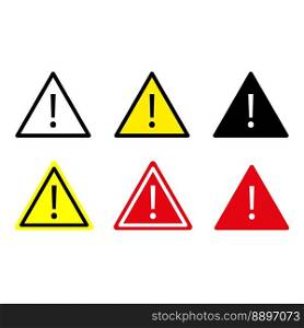 Exclamation marks triangles. Vector illustration. EPS 10.. Exclamation marks triangles. Vector illustration.