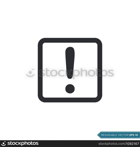 Exclamation Sign Icon Vector Template Illustration Design