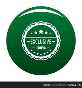 Exclusive logo. Simple illustration of exclusive vector logo for any design green. Exclusive logo, simple style.