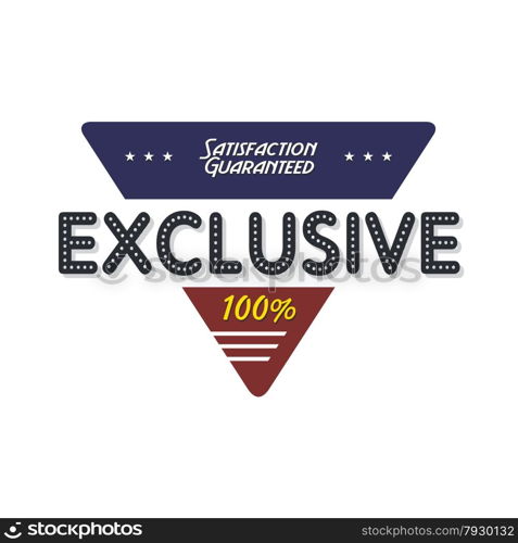 exclusive product quality badge theme vector art illustration. exclusive quality badge