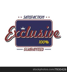 exclusive product quality badge theme vector art illustration. exclusive quality badge